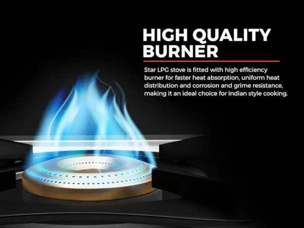 Surya Flame LPG Gas Stove 1 Burner Stainless Stee - Image 4